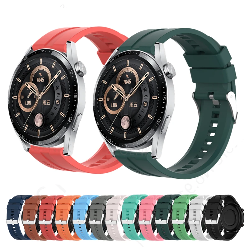 

Ремешок силиконовый для Huawei Watch GT3 GT 3 46 мм 42 мм, браслет на запястье для Huawei GT2/GT 2 Pro/3 Pro