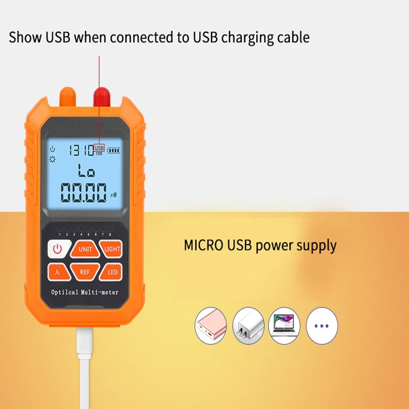 1Mw With 5Km Visual Fault Locator 3in1 Optical Power Meter Visual Fault Locator Network Cable Test Lighting Optical Fiber Tester