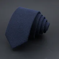 Original High Quality Solid Cotton Handmade Wool Ties Men Necktie Striped Narrow Collar Slim Cashmere Casual Tie Accessories 4