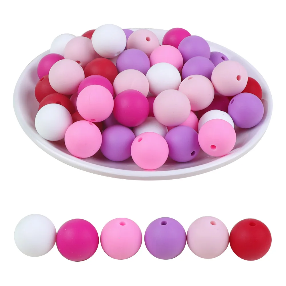 BOBO.BOX 30pcs Silicone Beads 9mm Food Grade Baby Teethers Beads Silicone BPA Free For Necklaces Pacifier Holder Clip Chain DIY