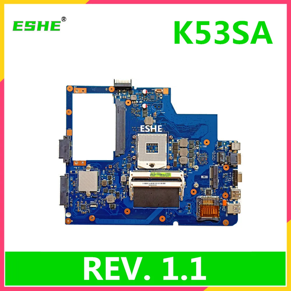 K53SA เมนบอร์ด REV 1.1 HM65 สําหรับ For Asus Q550JV K53SA แล็ปท็อป K53SA Mainboard K53SA เมนบอร์ด 100% ทดสอบ