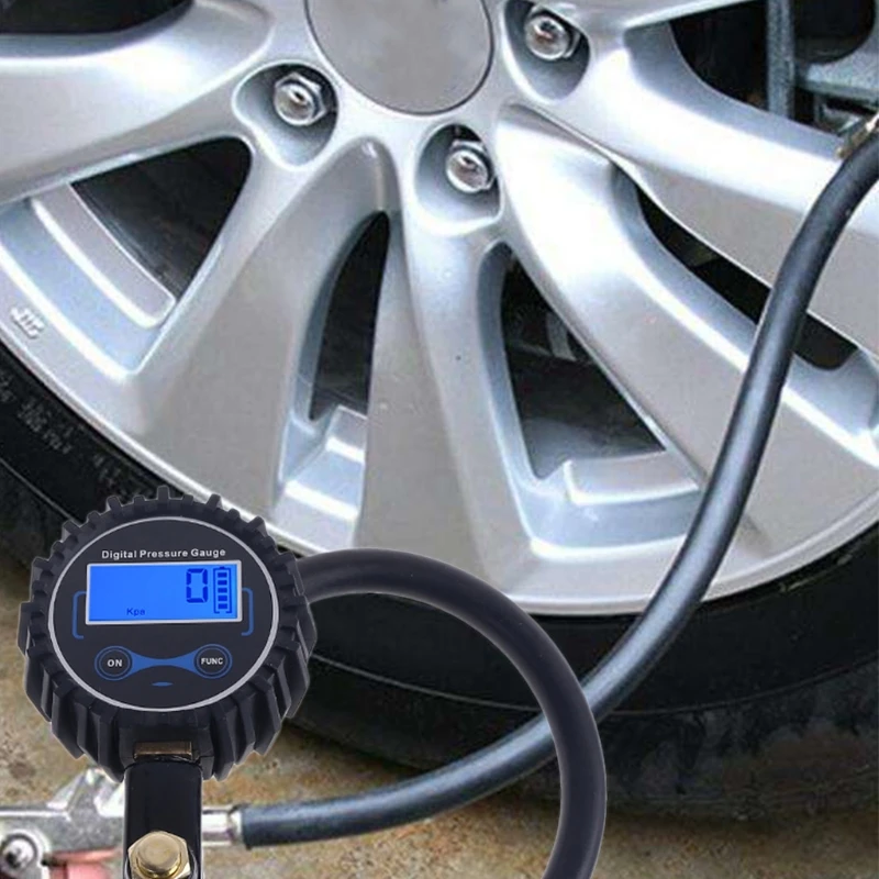 Digital Tire Inflator with Pressure Gauge & 32cm 12