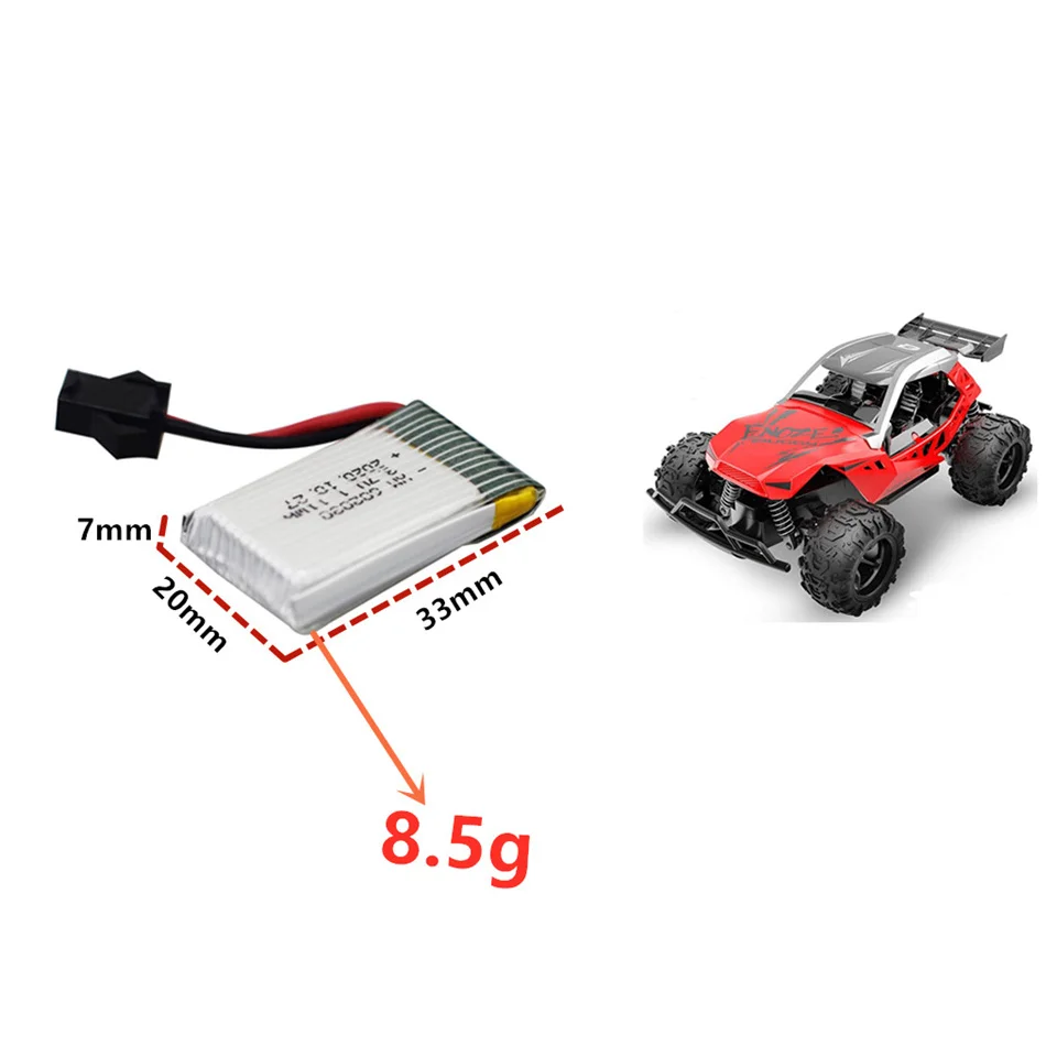 602030   3.7V 300mah 1S Lipo Battery SM Plug 5in1 Charger Wire for 9610E 9604E Remote Control Car RC Child Toy Car Spare Battery