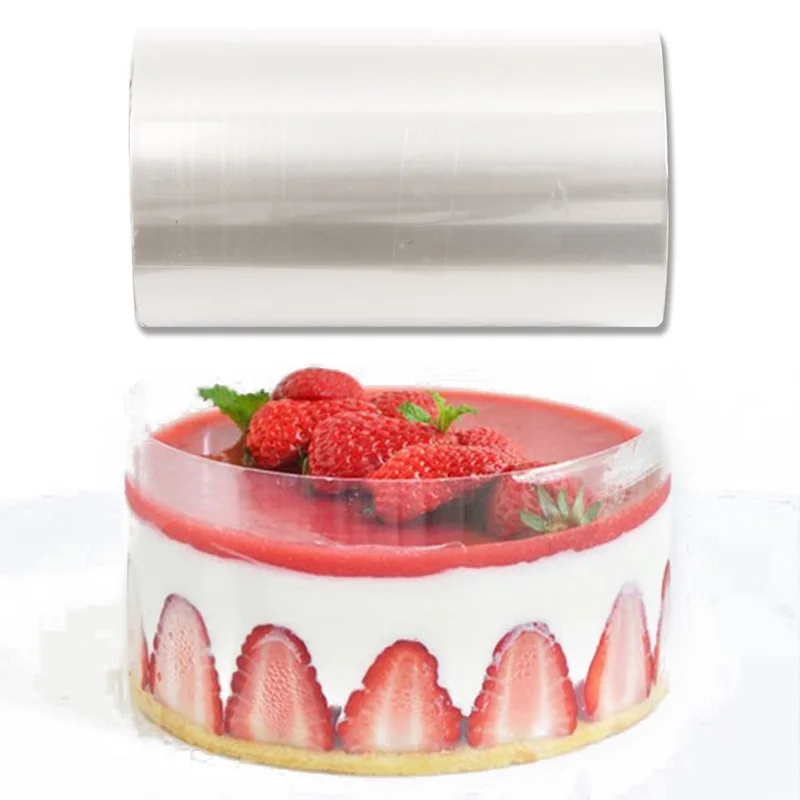 Practical Mousse Cake Edge Wrap Dessert Surrounding Hard Bound Cake Edges PET Band Cake Dessert Collar DIY Cake Decorating Tools