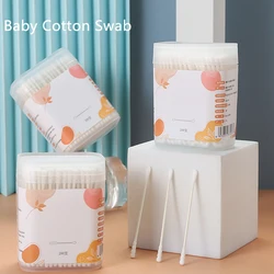 400PCS Organic Baby Cotton Swabs Paper Sticks Cotton Buds for Baby Ear Nose Clean Ultra Safe Hypo-allergenic Biodegradable