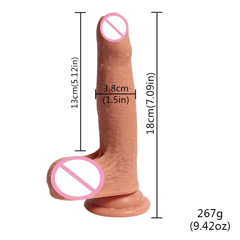 DopaMonkey Realistic Foreskin Dildo Strong Suction Cup Adult Toys Realistic Penis Skin feeling Big Dildo Sex Toy For Woman