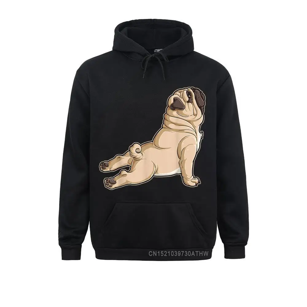 

Pug Yoga Fitness Workout Gym Dog Lovers Puppy Athletic Pose Men Sweatshirts Hip Hop Designer Hoodies SportswearsThanksgiving Day