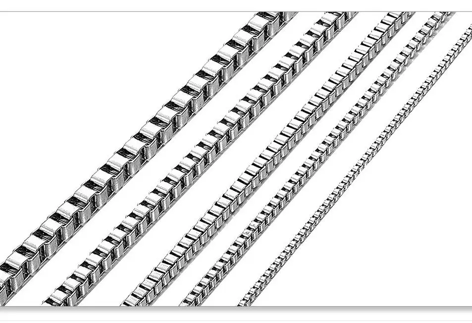 Edelstahl-Boxkettenhalskette DIY Schmuckzubehör für Männer und Frauen Großhandel Gliederketten Zubehör 1,5mm 2mm 2,5mm 3mm – Detail 1
