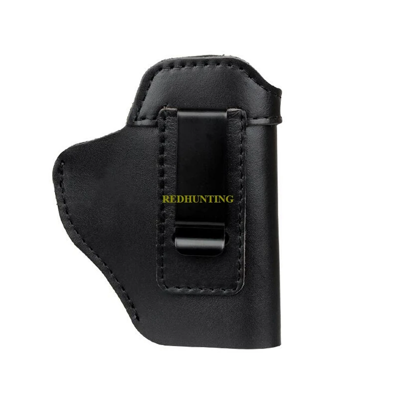 IWB Leather Gun Holster for Concealed Carry Compatible with Glock 19/43X XDS/Hellcat Taurus G2C/G3C/GX4 S&W M&P