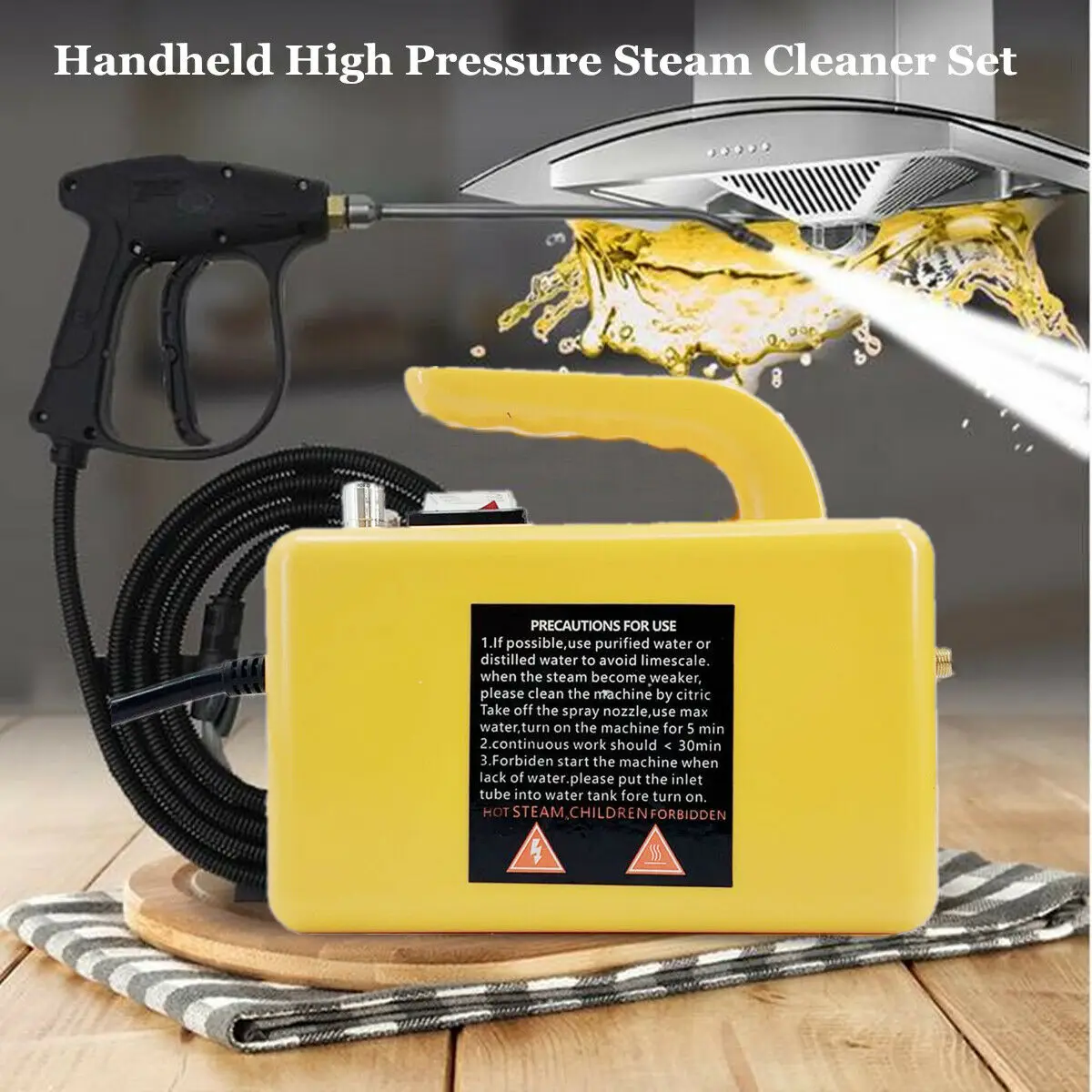 2600W High Temperature Steam Cleaner For Hood Air Conditioner Car Mobile Cleaning Machine Pumping Sterilization Disinfector