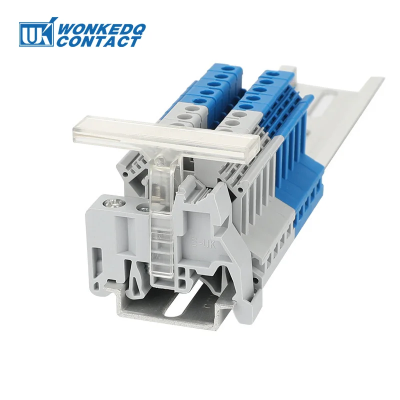 100Pcs KLM-A Terminal Strip Marker Carrier Use with End Clamp Bracket E/UK E/UK-2 NS 35 Din Rail Termin Group Marking Holder