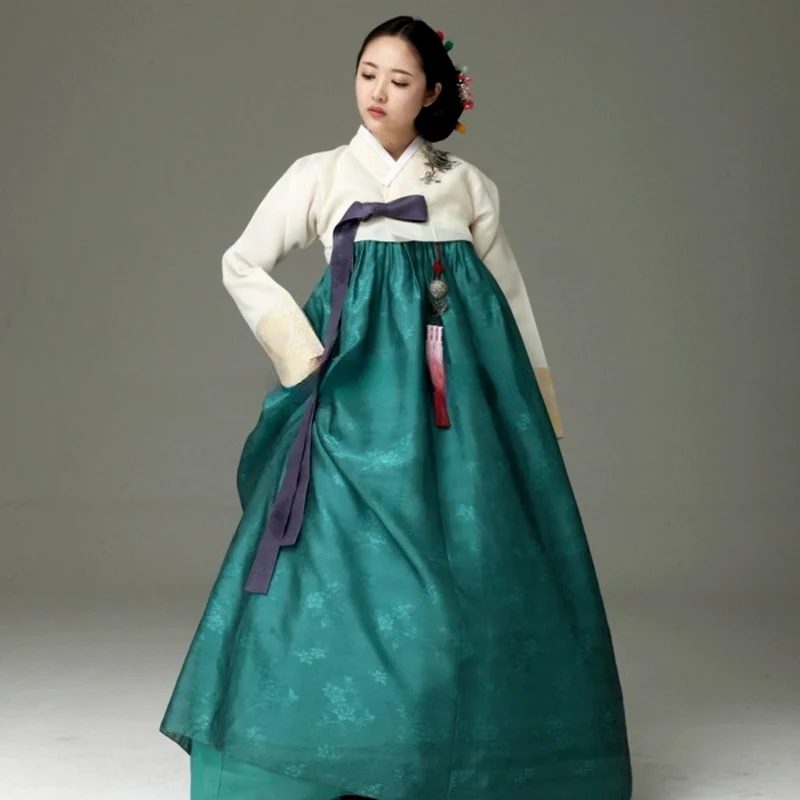 South Korea Imported Fabrics Korean Ethnic Costumes Wedding Banquet Hanbok Mother Large-scale Event Costumes