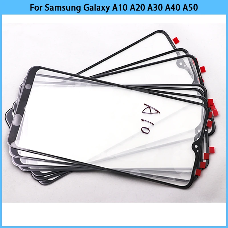 Glass with OCA For Samsung Galaxy A10 A20 A30 A40 A50 Touch Screen LCD Front Outer Glass Panel Lens TouchScreen Glass Cover