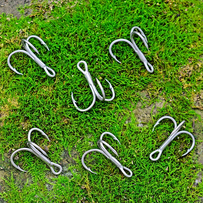 PROBEROS 10 Teile/los Salzwasser Angelhaken Drillinge 1 # -2 # -4 # -6 # -8 # -10 # -12 # -14 # -1/0 # -2/0 # -3/0 # Angelhaken aus Kohlenstoffstahl – Detail 4