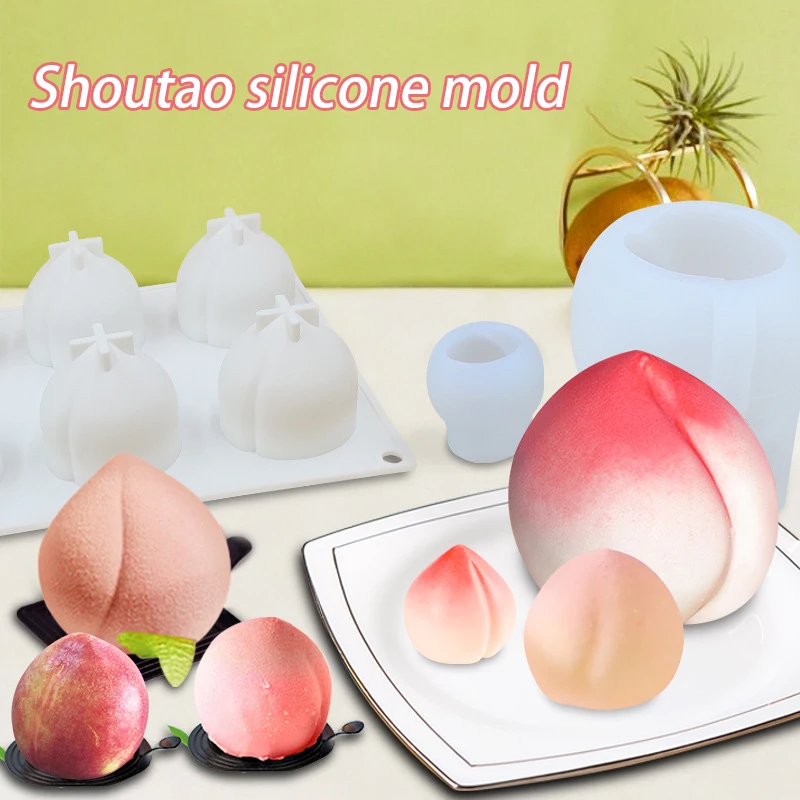 

3D Fruit Peach Cake Mold Silicone Mold Baking Tool Cake Decorating Tools DIY Chocolate Mousse Mould Cake Bakeware Accessories