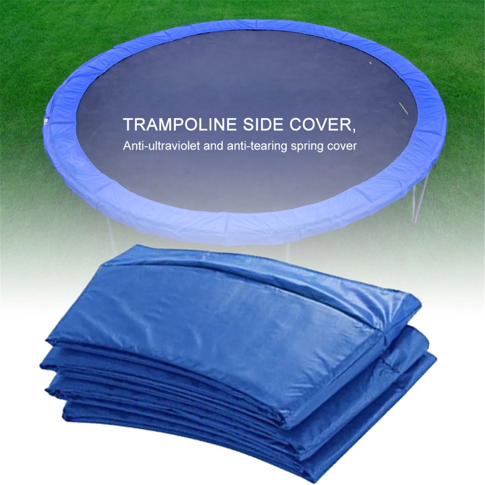 10-12 feet PVC Round Trampoline Replacement Safety Pad Spring Cover Long Lasting Trampoline Pad Edge Protection Cover 3.05-3.66M