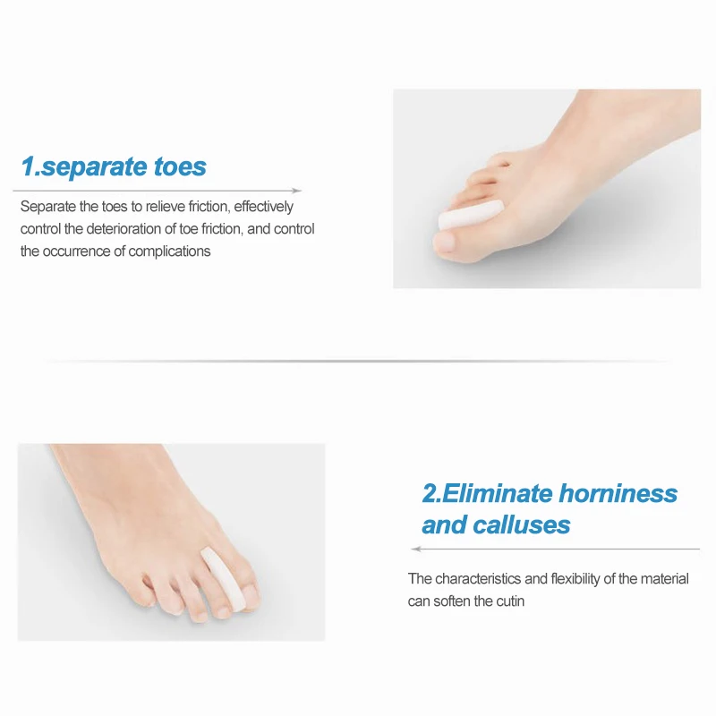 2Pcs Hallux valgus Silicone Gel Toe Bunion Corns Blisters Foot Care Pain Relief Toes Thumb Protect Orthotics Foot Massage Z28901