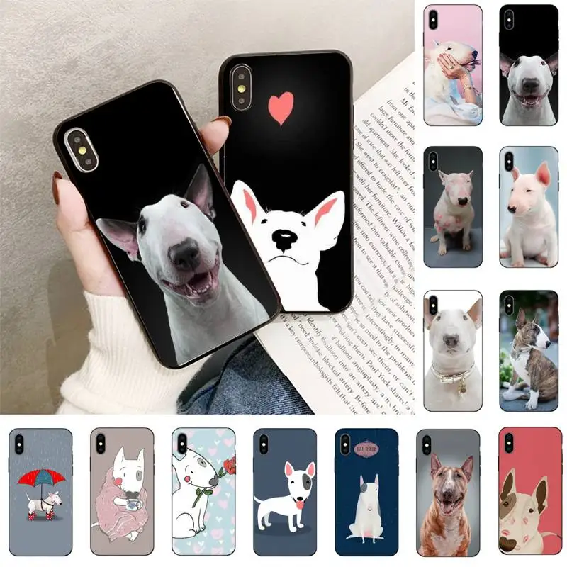 TOPLBPCS bullterrier bull terrier dog Phone Case For iPhone 11 8 7 6 6S 7 plus 8 plus X XS MAX 5 5S XR 12 Pro max se 2020 Case