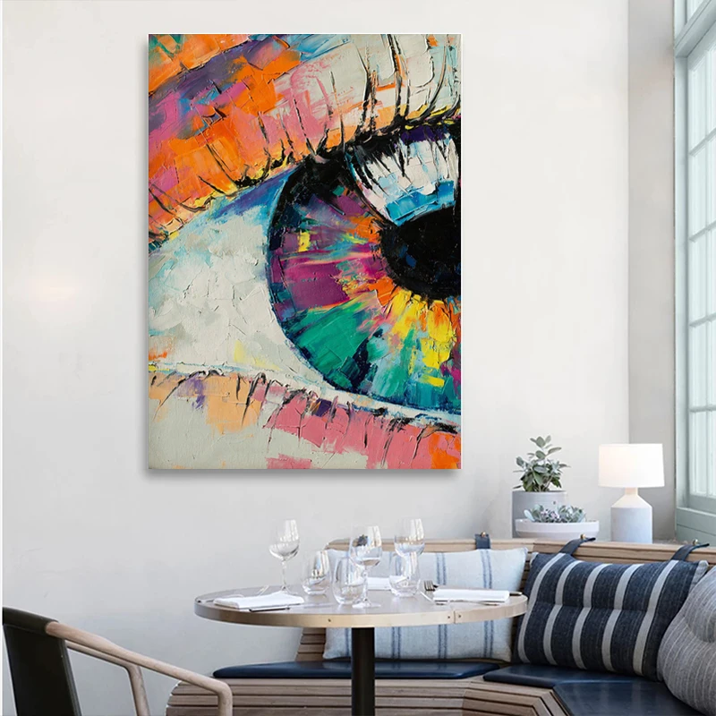 Modern Abstract Graffiti Art Color Eyes Canvas Painting Posters and Prints Wall Art Pictures for Living Bedroom Home Decoration