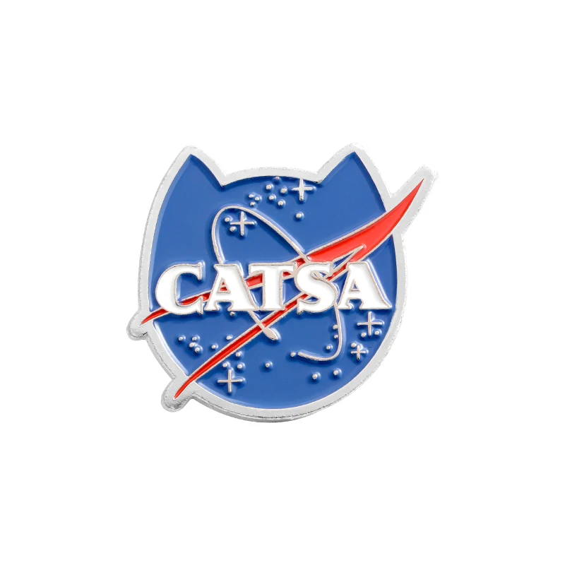 CATSA-Épinglette en émail pour vêtements, broches de dessin animé, chats et planète, insignes de sac à dos, bijoux animaux, cadeau pour amis et enfants