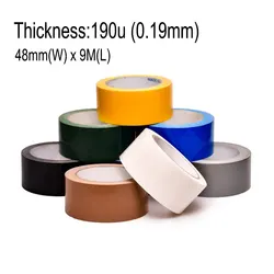 Rollo de cinta adhesiva de alta viscosidad para reparación de suelos y alfombras, rollo de cinta adhesiva impermeable de 190u, 48mm x 9M, herramienta de sellado para detener fugas