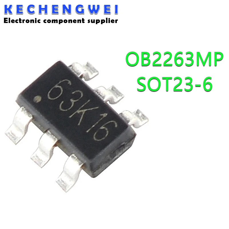 10PCS OB2263MP SOT23-6 OB2263 OB2263AMP SOT-23-6 SOT SMD new and original IC Chipset