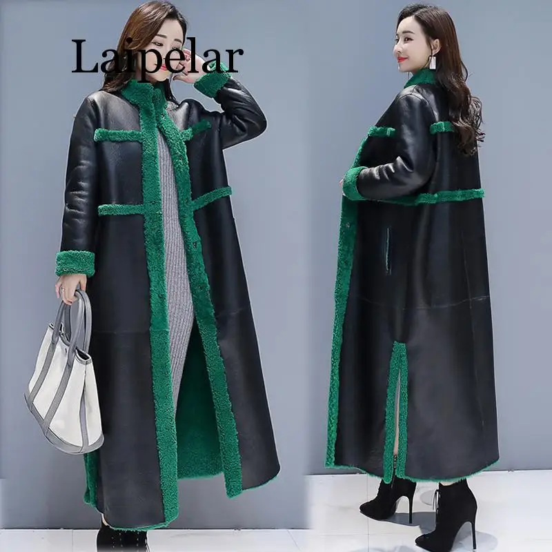 Winter Cotton Coat Women 2020 Winter Fur Coat New Women\'s Lamb Fur Long Coat Fur One Thick Wear on Both Sides Women Winter Coat