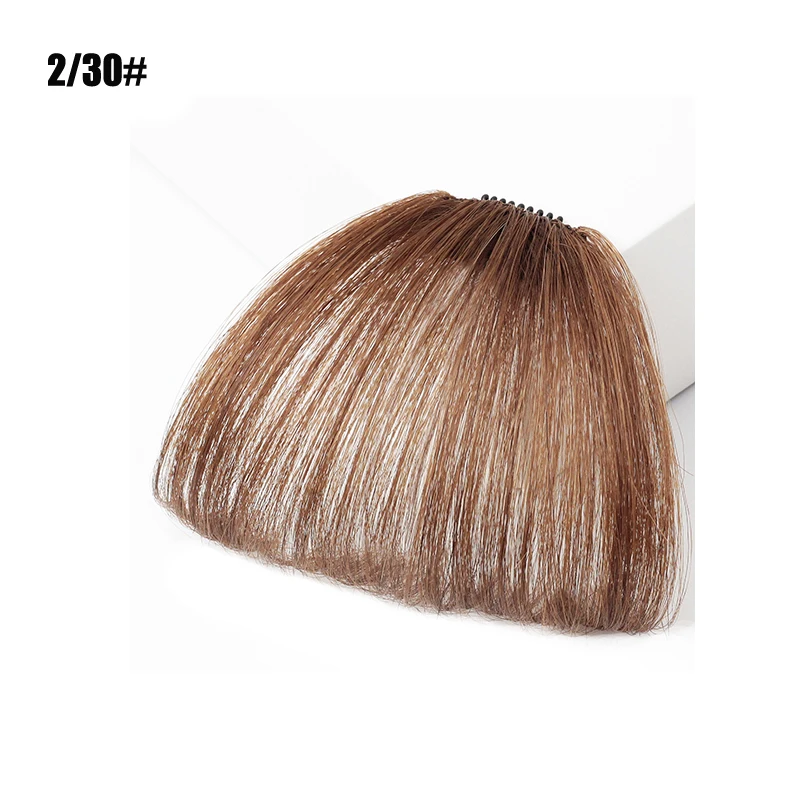 Air Bangs คลิปสังเคราะห์ปลอม Fringe ธรรมชาติ Neat แผ่นแปะผมอุปกรณ์แต่งผมสำหรับผู้หญิง