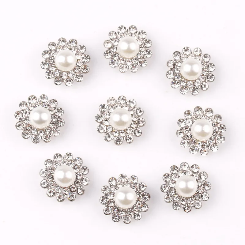 14mm Blumen form Kristall Strass steine in Silber Basis flache Rückseite auf DIY Perlen für Hut Kleid Kopf bedeckung Accessoires Handwerk nähen – Detail 2