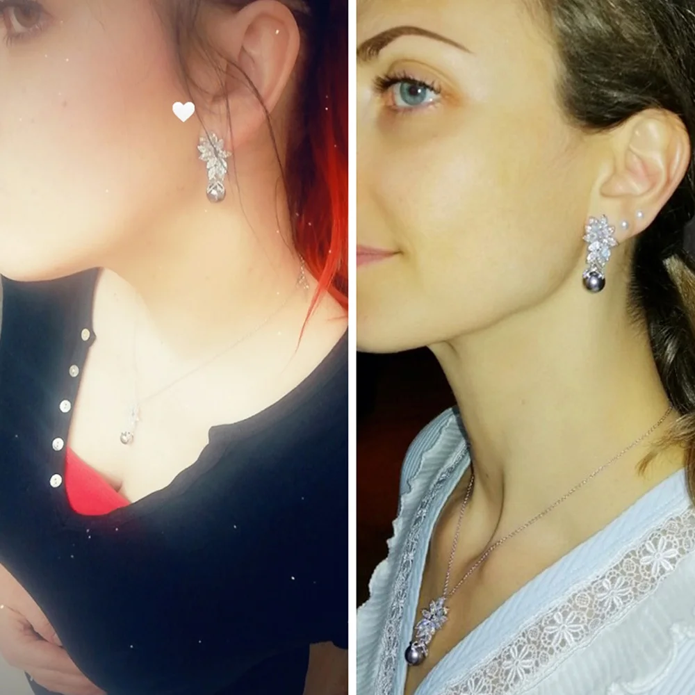 Pera Symmetrical Long Dangle Leaf Pearl CZ Crystal No Hole Pierced Ear Clip on Earrings Without Piercing Women Jewelry E702