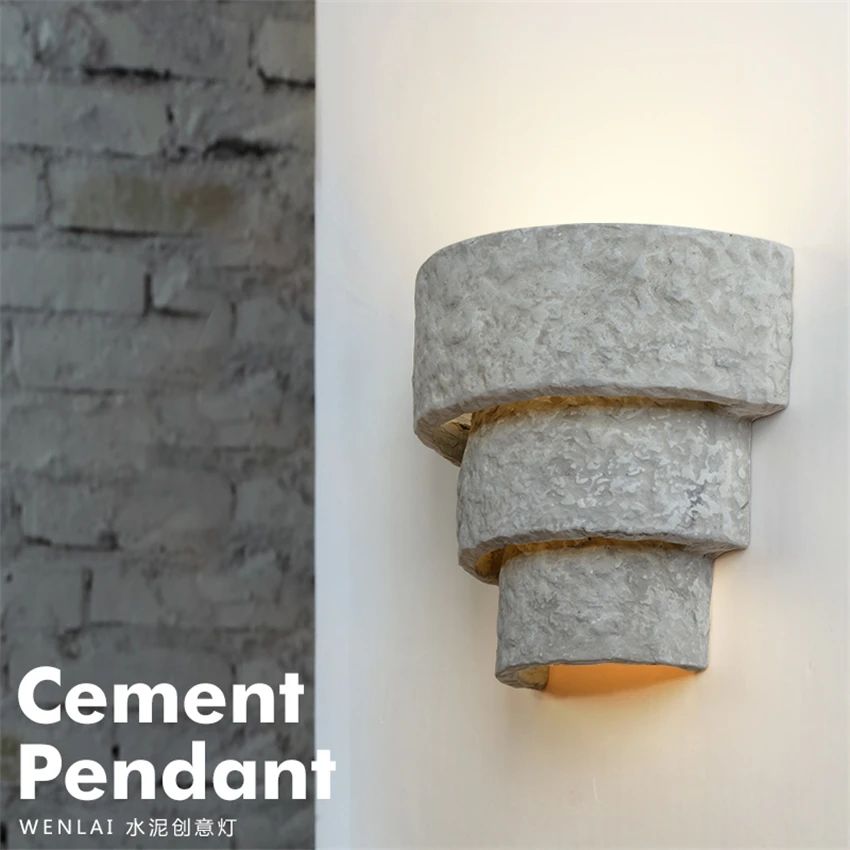 

Cement Industrial Wind Wall Lamps Retro Bedroom Aisle Balcony Sconce Wall Lights Cafe Bar Loft Art Deco Restaurant Lamp Fixtures