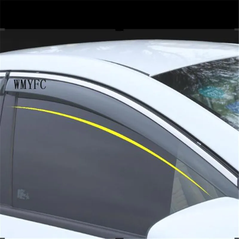 

4PCS/SET is suitable for Peugeot 2008 vent visorShades Sun Rain Deflector Guard Car Accessories