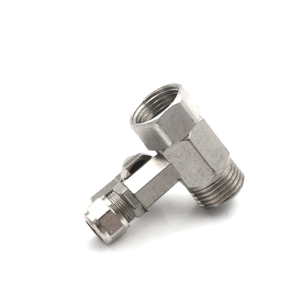 1pcs RO Filtro Depuratore di Acqua di Alimentazione Adattatore 1/2 ''A 3/8'' Valvola a Sfera Rubinetto Rubinetto Sicuro di Nichel di Rame placcatura