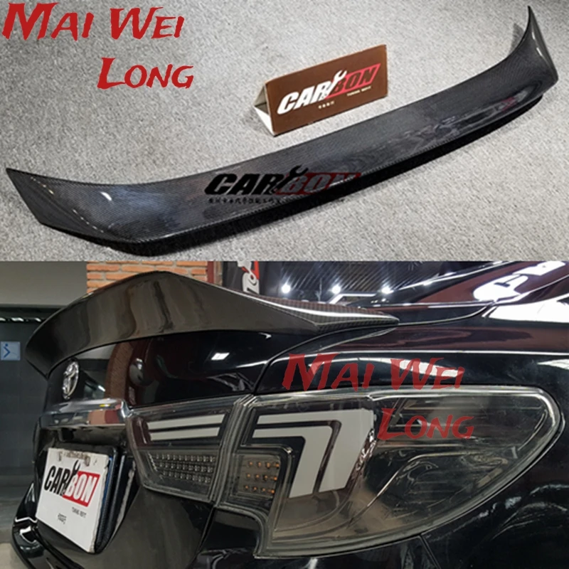 

for Toyota Mark X REIZ spoiler 2010 11 12 13 14 15 16 17 year glossy carbon fiber rear wing K style Accessories