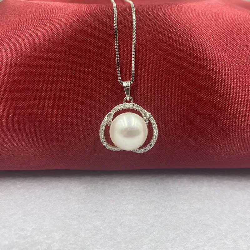 Sinya AAAA Natural Pearls Pendant Necklace For Women Girl Mother in 925 Stering Silver Pearl Diameter 11mm New Arrival