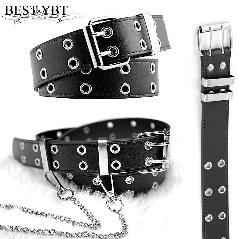 

Best YBT Women Belt Imitation Leather Pin Buckle Belt New Punk Wind Jeans Fashion Individual Decorative Belt Chain Women Belt