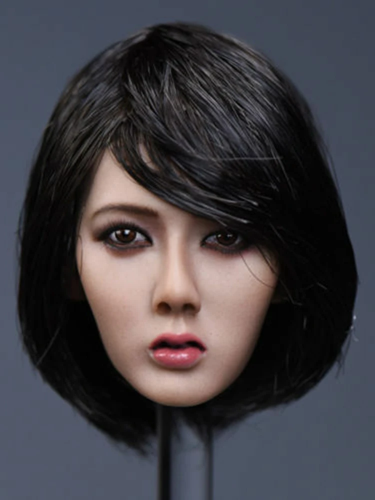 YMTOYS 1/6 Asia Female Head Sculpt Carving Model Fit 12