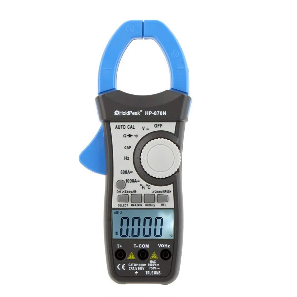 HP-870N Clamp Meter Multimeter Digital High Precision Anti-burning Ammeter AC and DC Automatic Electric Small Clamp Table