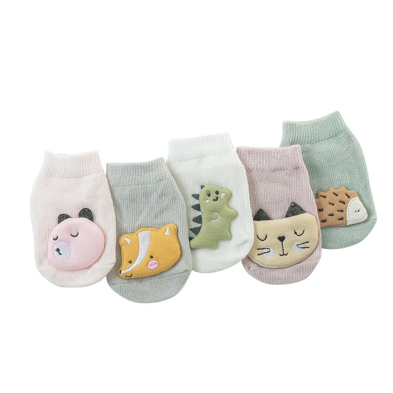 Toddler Indoor Sock Shoes Newborn Baby Cotton Socks Cute Animal Doll Floor Sorks Anti Slip Floor Kids Toddlers Funny Sock