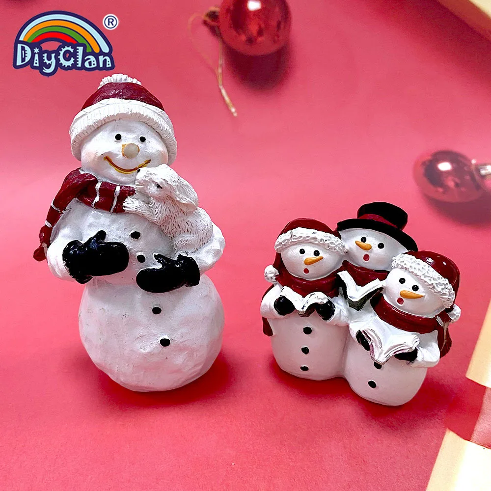 Christmas Snow Man Silicone Molds For Snow Man Cake Rectangle Chocolate Mold Biscuit Levulose Santa Winte Soap Form Gift