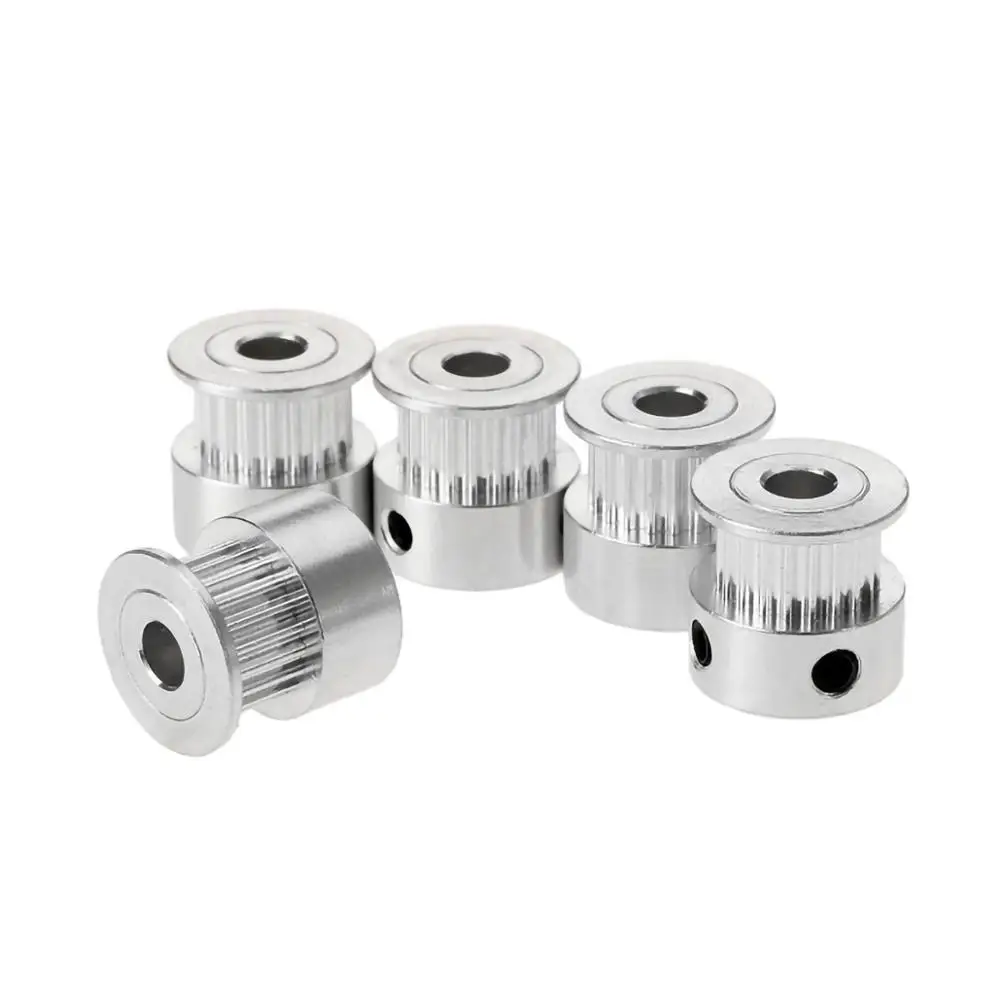 1Pcs 16-25 Tooth K Type S2M Timing Pulley Aluminum Bore 4mm-8mm Synchronous Wheels Gear Part For 6mm/10mm Belt 3D Printer