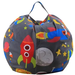 32 Inch Children's Plush Toy Storage Bag Large-capacity Canvas Bean Bags Home Storage Bags Dust-proof Portable Storage Bags