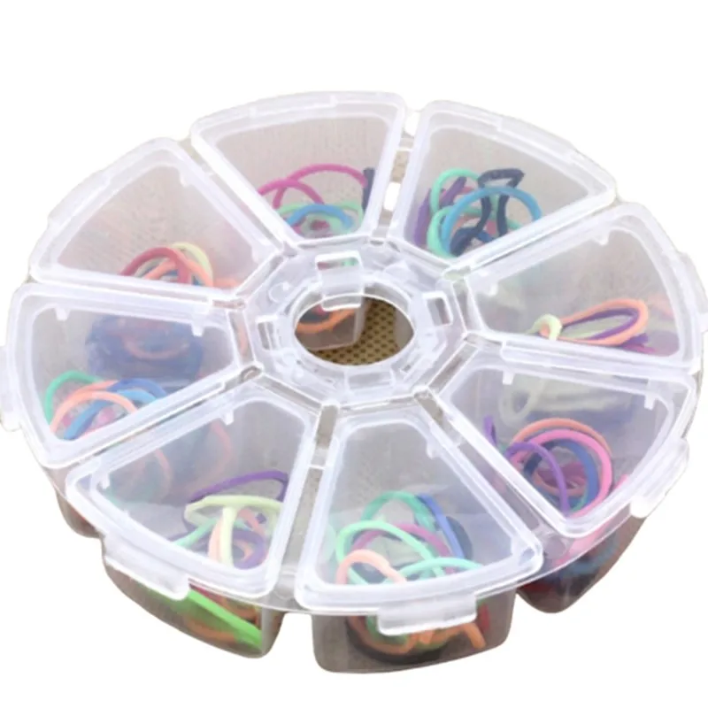 New 8 Round Compartment Storage box Transparent PP plastic box Small Component Jewelry Tool Box Bead Pills Objects Organizer