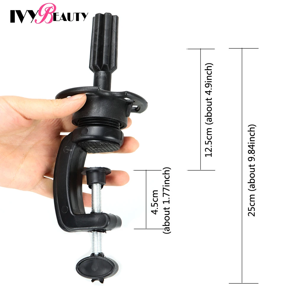 1 Pcs Mini Adjustable Wig Mannequin Head Stand Holder Plastic Wig Head Stand Table Clamp For Training Mannequin Wig Head