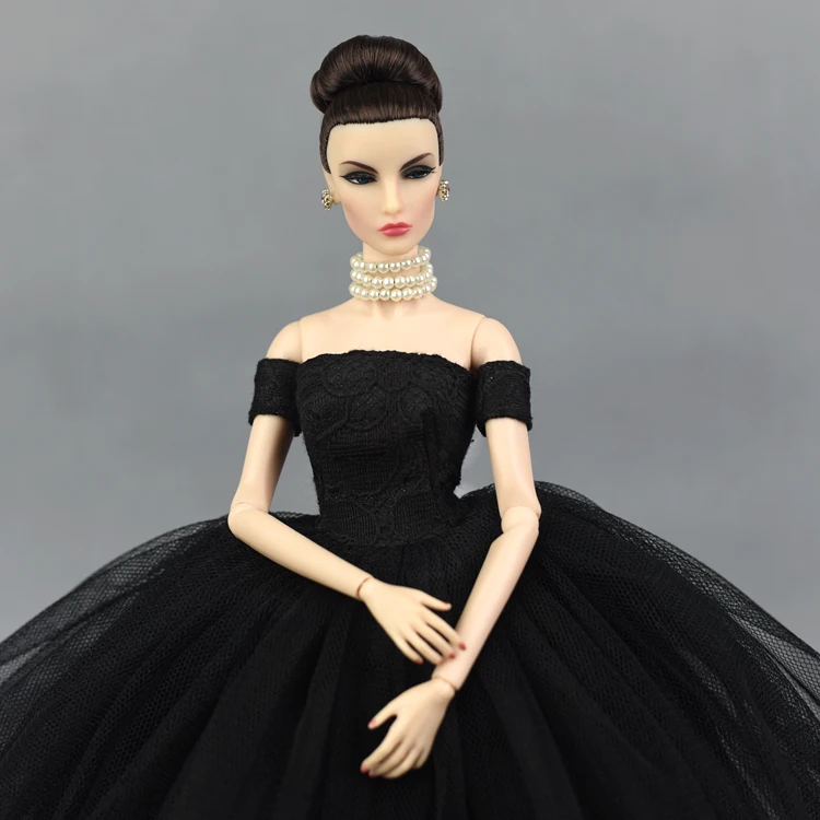 Wedding Dress For 30 Cm Doll Clothes 1/6 Party Evening Gown Skirt Clothing Outfit Accessories White Birthday Gift view 5