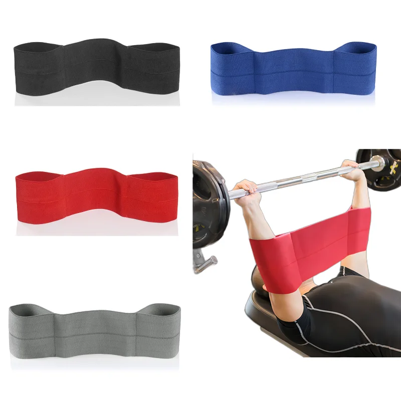 1 PCS Weightlifting Bench Press Resistance Band Fitness Exercise Elbow Sleeves Support Nylon Elastic Band Gym Workout Equipment