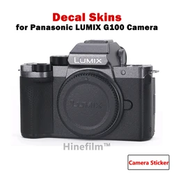 Naklejka skóra dla G100 odporna na zarysowania folia winylowa do Panasonic LUMIX G100 kamera Protector Anti-Scratch pokrywa naklejka naklejka