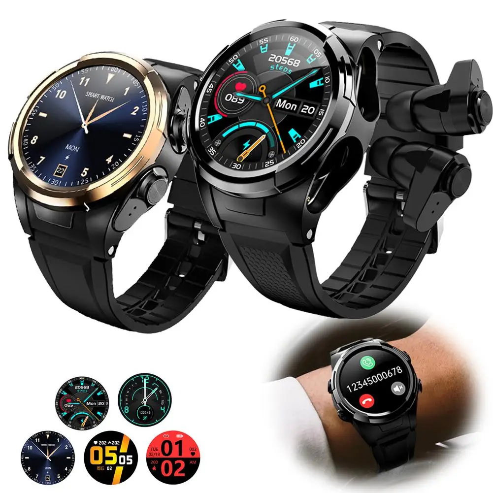 

2 IN 1 Smart Watch Headset Wristwatch Sport Watch Handsfree Calls Fitness Tracker Bracelet for Android iPhone Men Women Gift