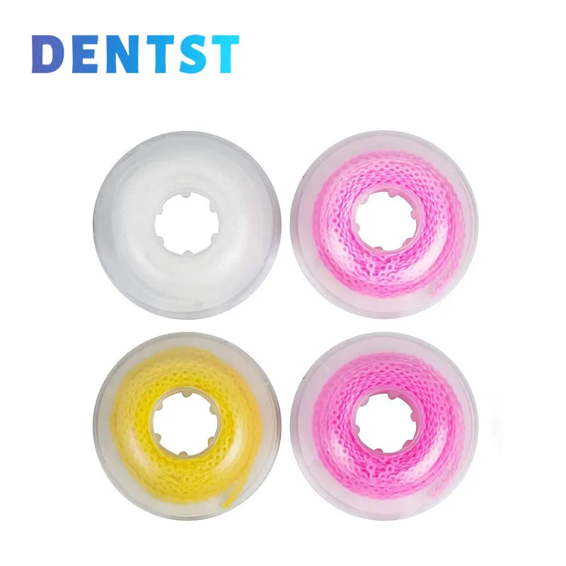 1 rolle Kieferorthopädische Hosenträger Gummi Elastische Bands Hosenträger Dental Silikon Gummi für Zahnspangen (Gelegentliche Farbe)