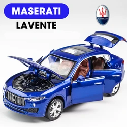 1:32 Maserati Levante aluminiowy Model samochodu Diecast i pojazdy zabawkowe metalowy Model samochodu symulacja dźwięk i światło kolekcja zabawka dla dzieci prezent